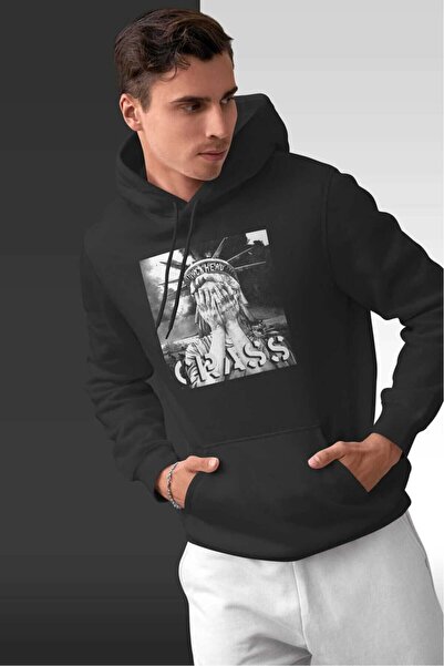 buzagi tasarım ürünleri Crass Digital Print Hooded Unisex Sweatshirt