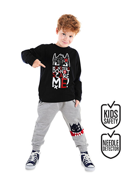Denokids Don't Scare Winter-T-Shirt-Hosen-Set für Jungen