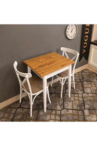 VOGUE TASARIM VE AKSESUAR 60x70 Küçük Mutfak Masası – Şık & Dayanıklı çam ren...