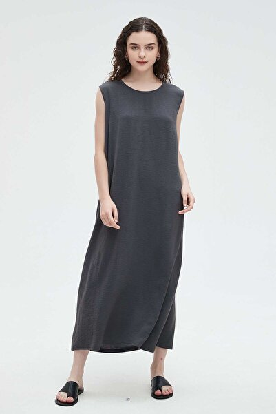 Nichii Women's Long Midi A-Line, plain and wide Dress