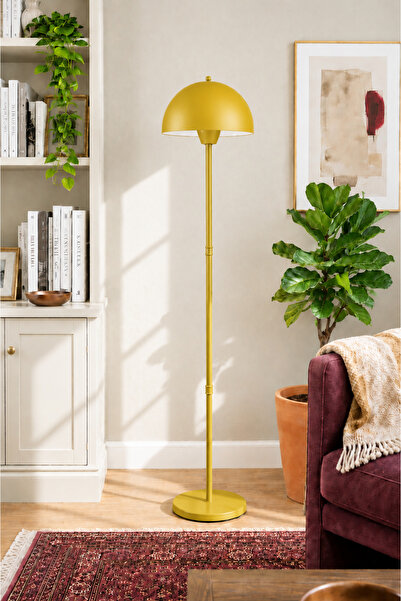 Luna Lighting Viyana Model Sarı Metal Ayaklı Bohem Lambader 145 cm Metal Başl...