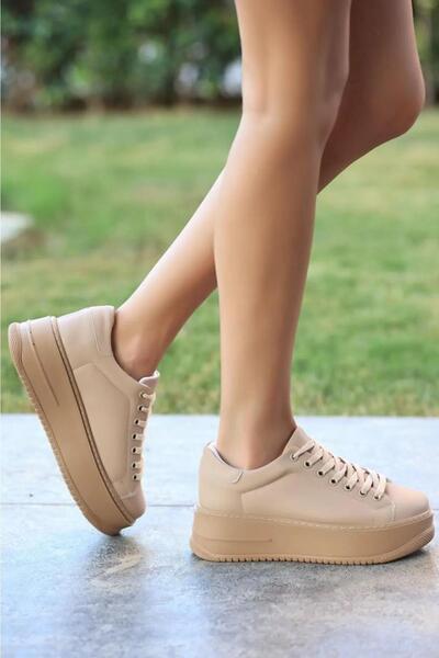 Papuçsepeti Papuç Sepeti 2596 Kadın Yüksek Topuk Günlük Sneaker Ayakkabı