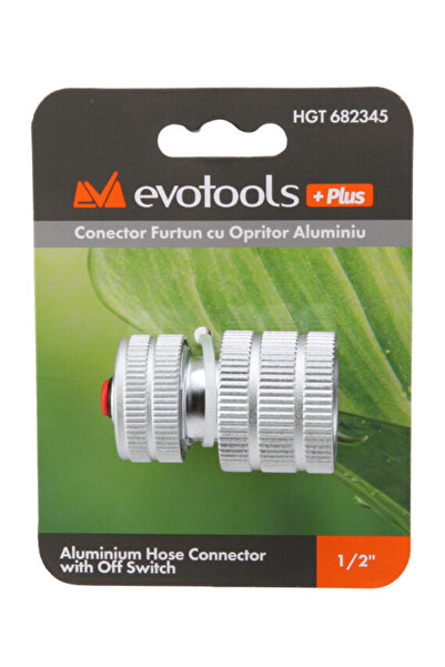 EvoTools Plus Conector furtun cu opritor din aluminiu PLUS 3/4 inch