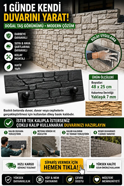 Mycl Beton Damga Duvar Kabartma Kalıp
