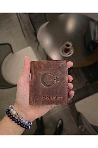 VİSSO 111 Hakiki Deri Bozuk Para Bölmeli Kişiye Özel Klasik Erkek Unisex Cüzdan