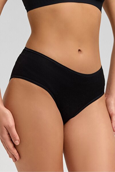Aytuğ&Mısırlı Women's Micro Modal High Waist Hipster Black