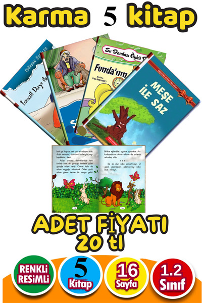 Yuka Kids 1.2.sınıf Okumayı Sevdiren Hikaye Kitabı 5 Kitap her biri 16 sayfa