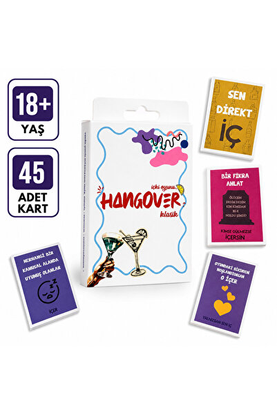 Luxmon Hangover Mini Klasik Yetişkin İçki Kart Oyunu 45 Kart