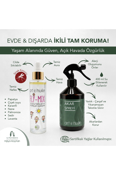 Art de Huile Flymix 120 ml - Akar Sprey İkili Set