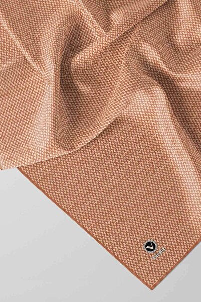 VİOLLA Twill Dokulu Düz Renk Desenli Somon Renkli 90x90 Eşarp (İpek İçermez) ...