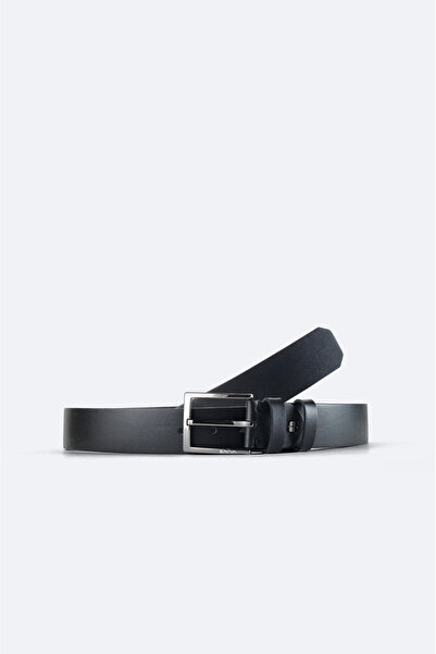 Avva Black Leather Men's Belt - A41y9313