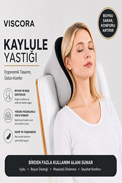 VISCORA Kaylule Yastığı – Şekerleme ve Nap Yastığı, Boyun, Kol ve Yüz Destekl...