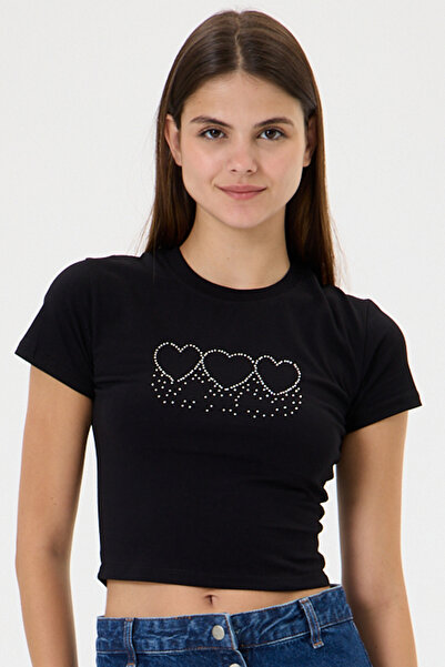 3 ROPE Tricou scurt pentru bebeluși cu imprimeu Hearts Stone