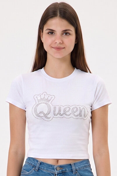 3 ROPE Μπλουζάκι μωρού με στάμπα Queen Stone και κοντό μήκος
