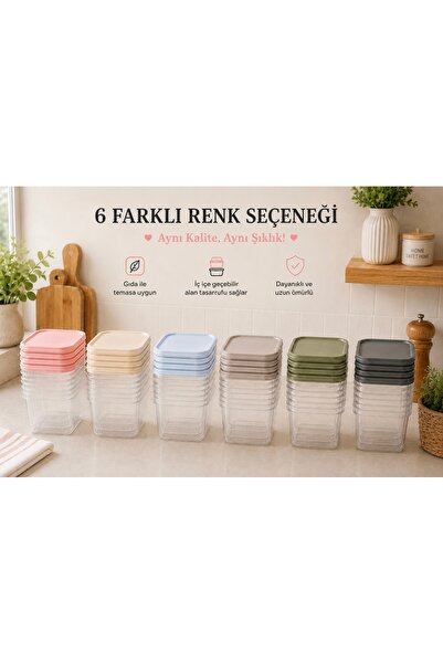 Aşkana 4-Piece Storage Container Set, (4X2Lt), Total 4 Liter Capacity Food Co...
