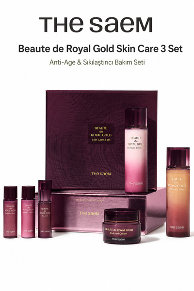 THE SAEM Beaute de Royal Gold Skin Care 3 Set - Anti-Age & Sıkılaştırıcı Bakı...