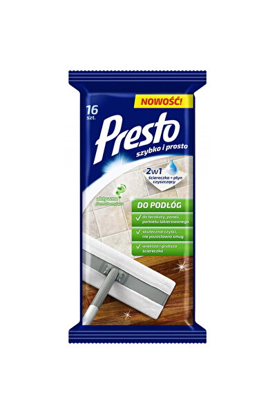 Presto Servetele umede pentru toate tipurile de pardoseli, 16 buc/pachet,
