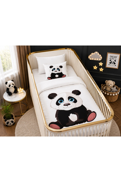 Fabeteks Cute Panda Single Digital Baby Bedding Set