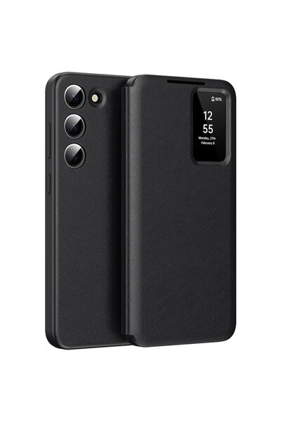 Techsuit Husă pentru Samsung Galaxy S23 Plus - Seria SmartView - Negru