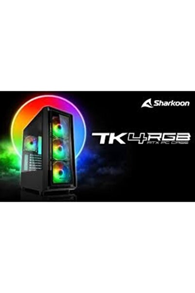 SHARKOON TK4 RGB, carcasă tip tower (negru, sticlă securizată)