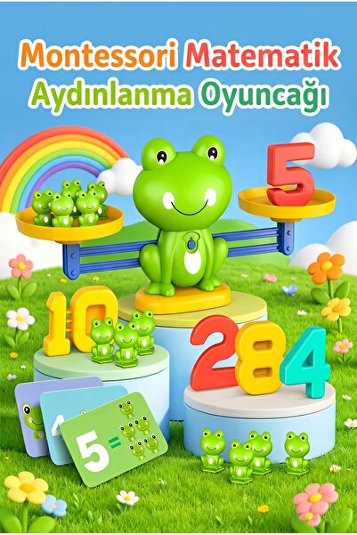 Montessori Math Balance Frog Scale - Educational Counting and Intelligence Development Game