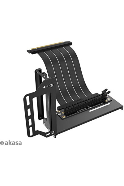 Akasa Riser Black X2, cablu premium PCIe 3.0 x 16, 20 cm - negru