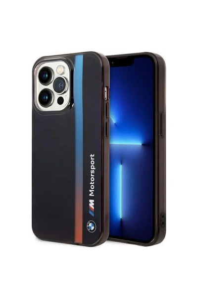 BMW Husă BMHCP14L22HVGV iPhone 14 Pro 6.1 "   negru/negru IML cu dungi t...
