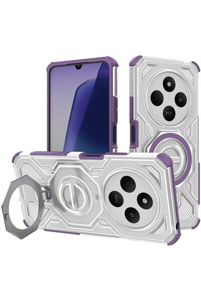 Techsuit Husa pentru Xiaomi Redmi 14C / Poco C75 - Carbon Shield PRO - Purple...
