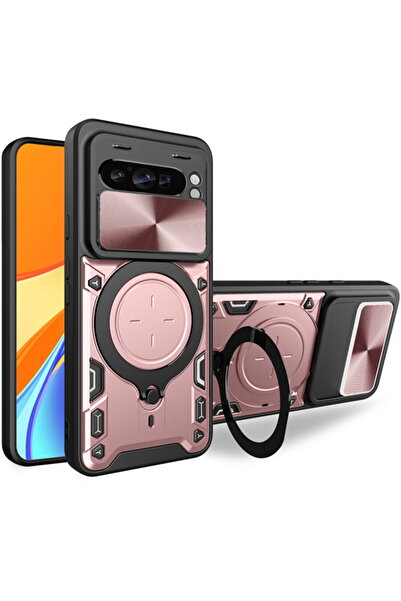 Techsuit Калъф за Google Pixel 9 / 9 Pro - CamGuard Pro - Розово злато