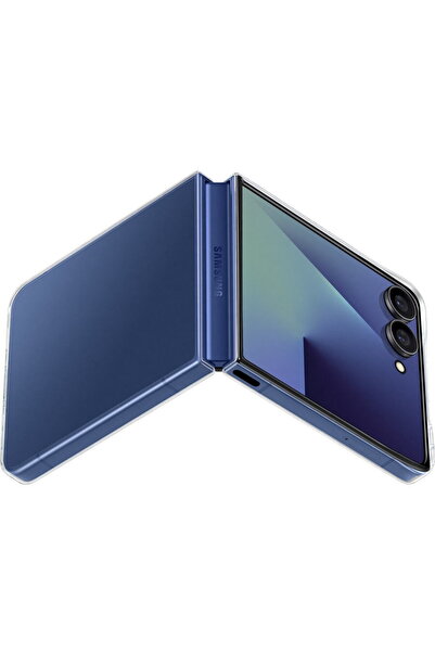 Samsung Galaxy Z Flip 7 - Husă spate transparentă cu protecție capac - Transp...