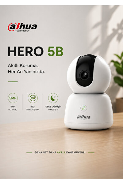 DAHUA Hero 5B Akıllı Kamera - 5MP Akıllı Wifi Kamera 360' Kablosuz Ev Kameras...