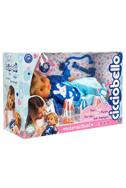 Cicciobello Çok Hastayım | 42 cm Hasta Et Bebek + Doktor Aksesuar Seti | Yanakları Kızaran Bebek