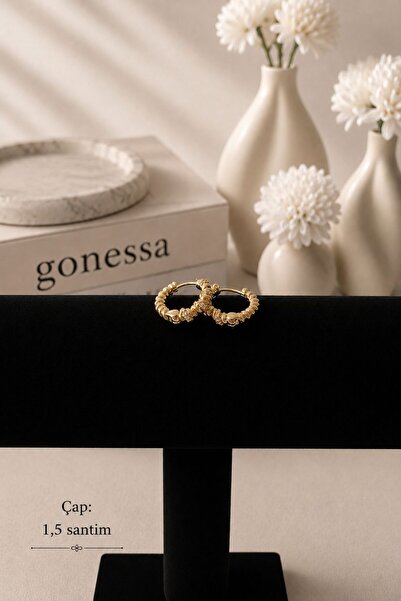 GONESSA Xuping Model Burgu Gold Earrings