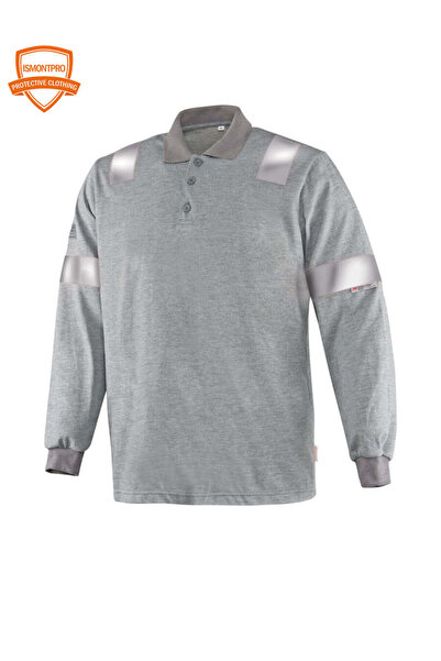 ISMONTPRO Polo Neck Long Sleeve T-Shirt Flame Resistant