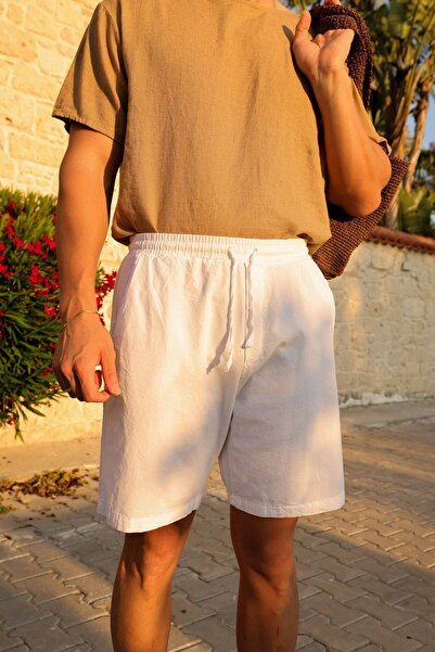 no7man Velero Summer's Most Comfortable White 100% Cotton Men's Shorts