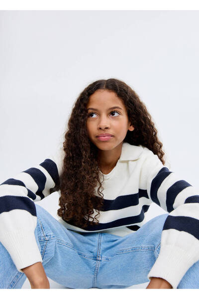MANGO Kids Pullover mit Polokragen