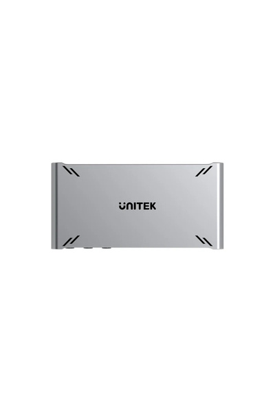 Unitek محول KVM بشاشة مقسمة USB-C بسرعة 10 جيجابت في الثانية مع منفذ HDMI (D1118AGY01-EU)