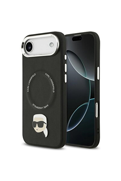Karl Lagerfeld Husa iPhone 17 Air - Leather Karl Pin MagSafe (KLHMP17MPSMLRKL...