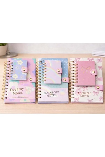 Bam A5 Çizgili Defter A7 Defter Seti