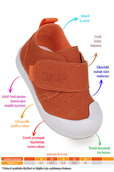 Kiko Kids Rosie İlk Adım Cırtlı Kız Bebek Günlük Ayakkabı