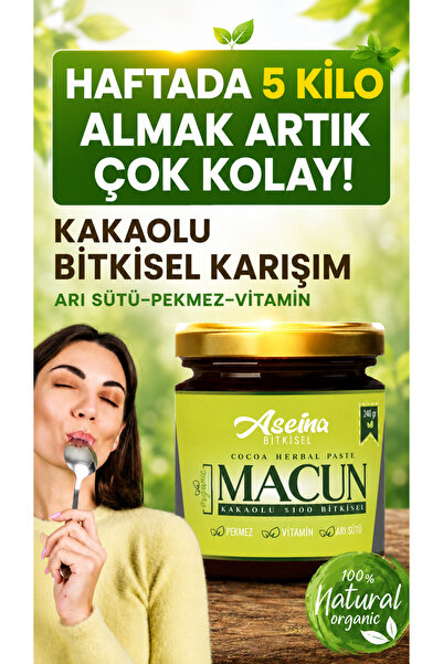 Aseina İştah açıcı kilo almaya yardımcı Kakaolu Pekmez, Arı Sütü Bal Vitaminl...