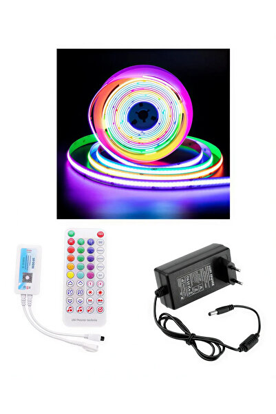 POWERR LED AYDINLATMA 5 Metre 12 Volt 12mm İç Mekan 720 Ledli Argb Pixel Cob ...