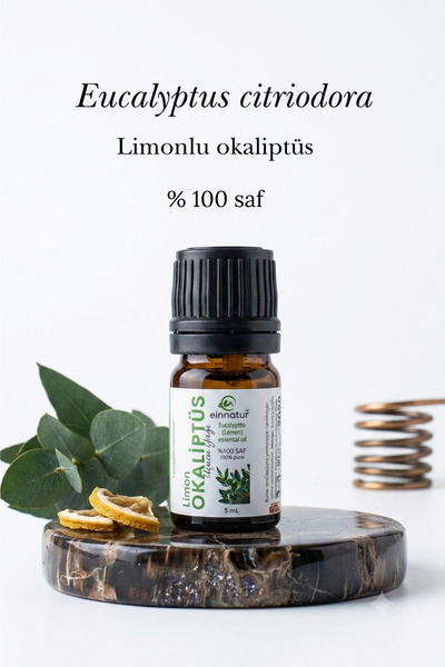 EinNatur Limon Okaliptüs Uçucu Yağı, Eucalyptus Citriodora, 5 Ml, %100 Saf, E...
