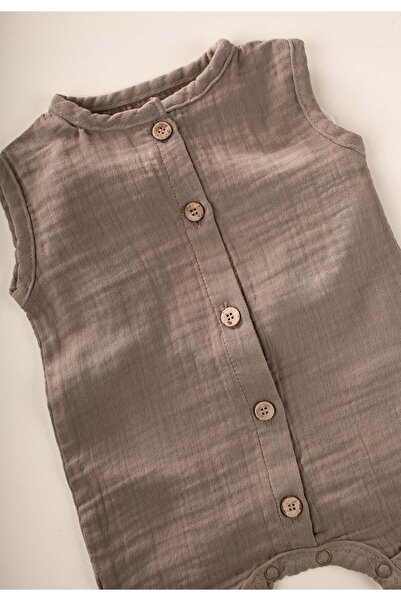 Cigit Muslin Jumpsuit 0-3 Years Mink