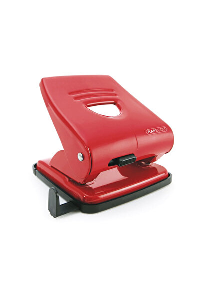 Rapesco Perforator metalic cu 2 perforații, 30 de coli, diverse culori, roșu