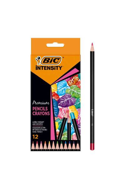 Bic Creioane colorate din lemn Intensity Premium 3,3 mm, 12 buc.