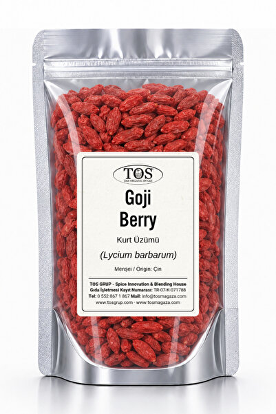 TOS The Organic Spices Goji Berry 100 gr Kurt Üzümü (1. KALİTE) Lycium Barbarum
