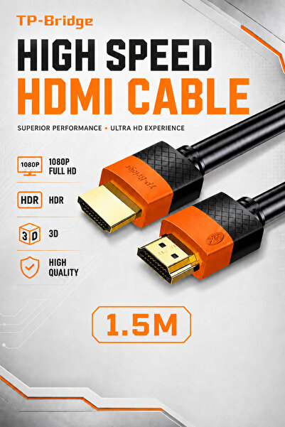 TP-BRIDGE كابل HDMI فائق السرعة - سمك 8 مم، متين للغاية، يدعم 1080P و60Hz وHD...