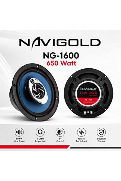 Mehter Ng-1600 Çifti 1300 Watt 16 Cm Araba Oto Hoparlör Tweeter'lı Kutu Içeriği 2 Adet