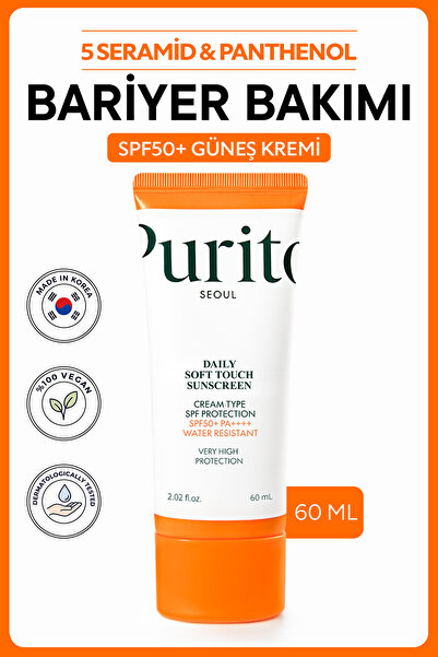 Purito Daily Soft Touch Sunscreen Spf50 Pa - Seramidli Güneş Kremi 60ml